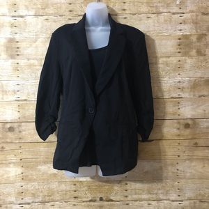 NWT Blazer With Ruched Sleeves Size L